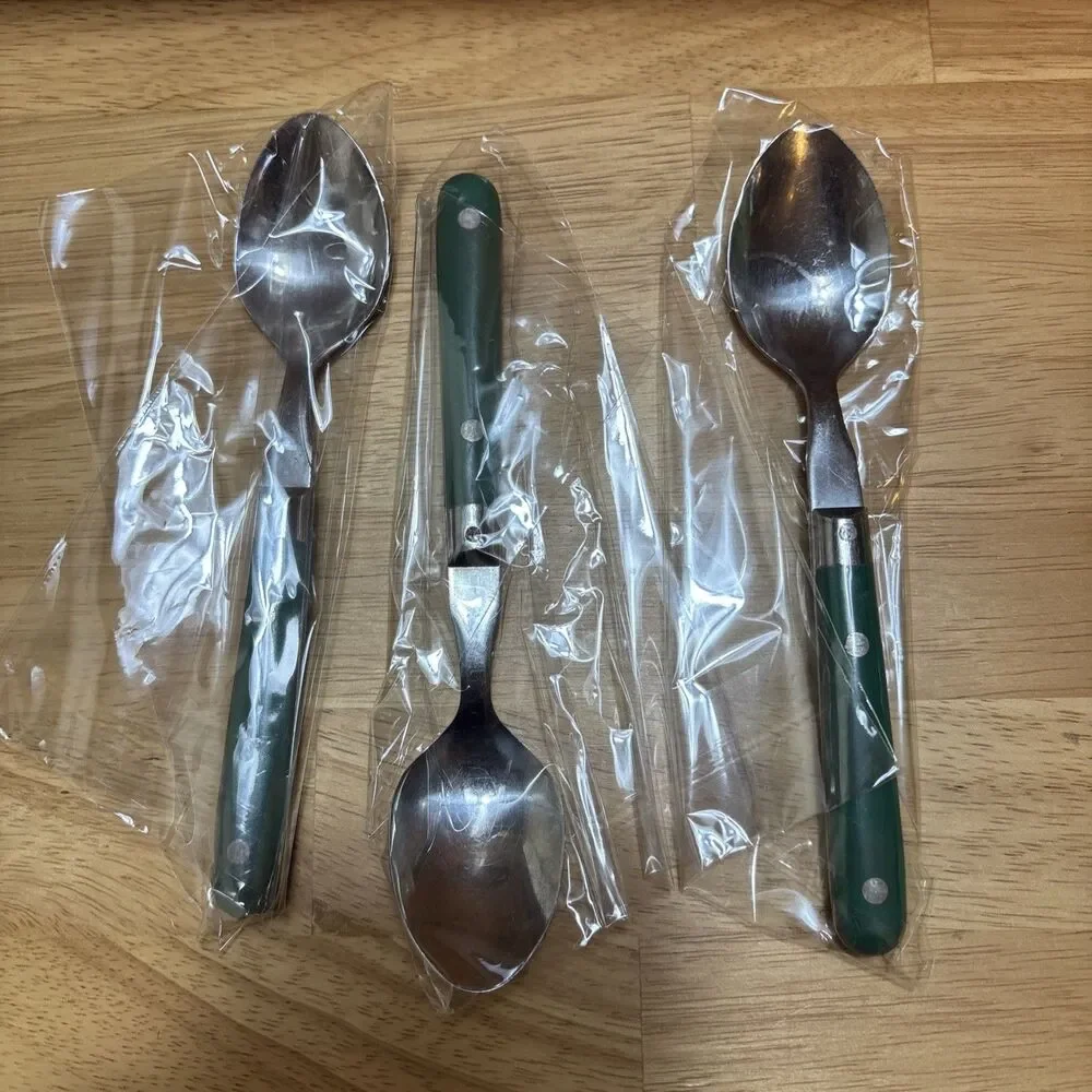 Green Mardi Gras Flatware SET OF 3 Washington Forge Spoons
